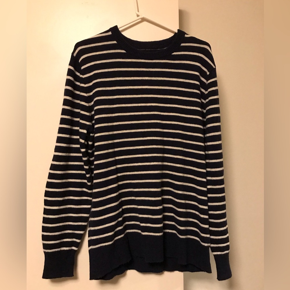 J. Crew Navy Blue Striped Sweater